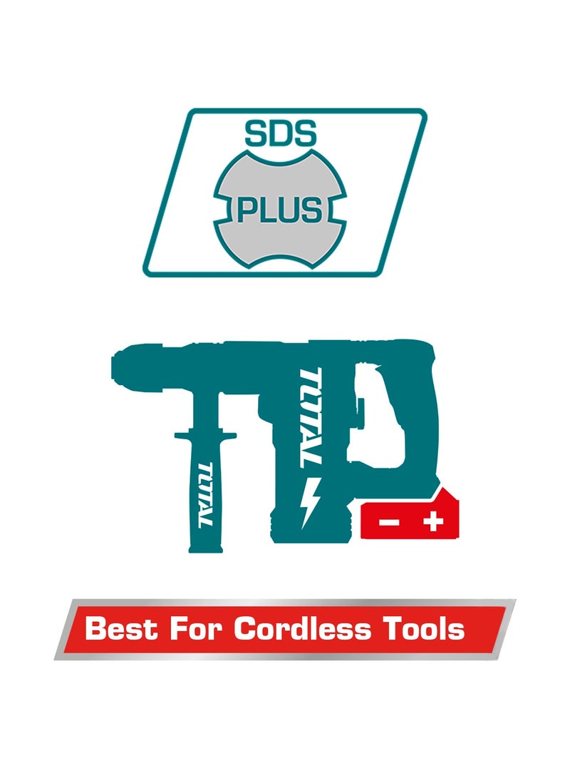 توتال طقم لقم مثقاب مطرقي بنظام إس دي إس بلس للحجر والخرسانة، مكوّن من ٩ قطع بمقاسات من ٦ ملم إلى ١٦ ملم، وبأطوال تتراوح من ١١٠ ملم إلى ١٦٠ ملم، مناسب للاستخدام مع الأدوات اللاسلكية - Image 3